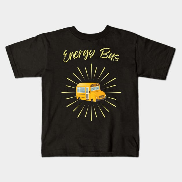 Energy Bus - Yellow Bus Kids T-Shirt by Double E Design